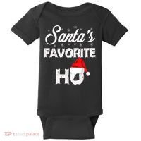 Santa's Favorite Ho Funny Christmas Gift Baby Bodysuit thumb 0