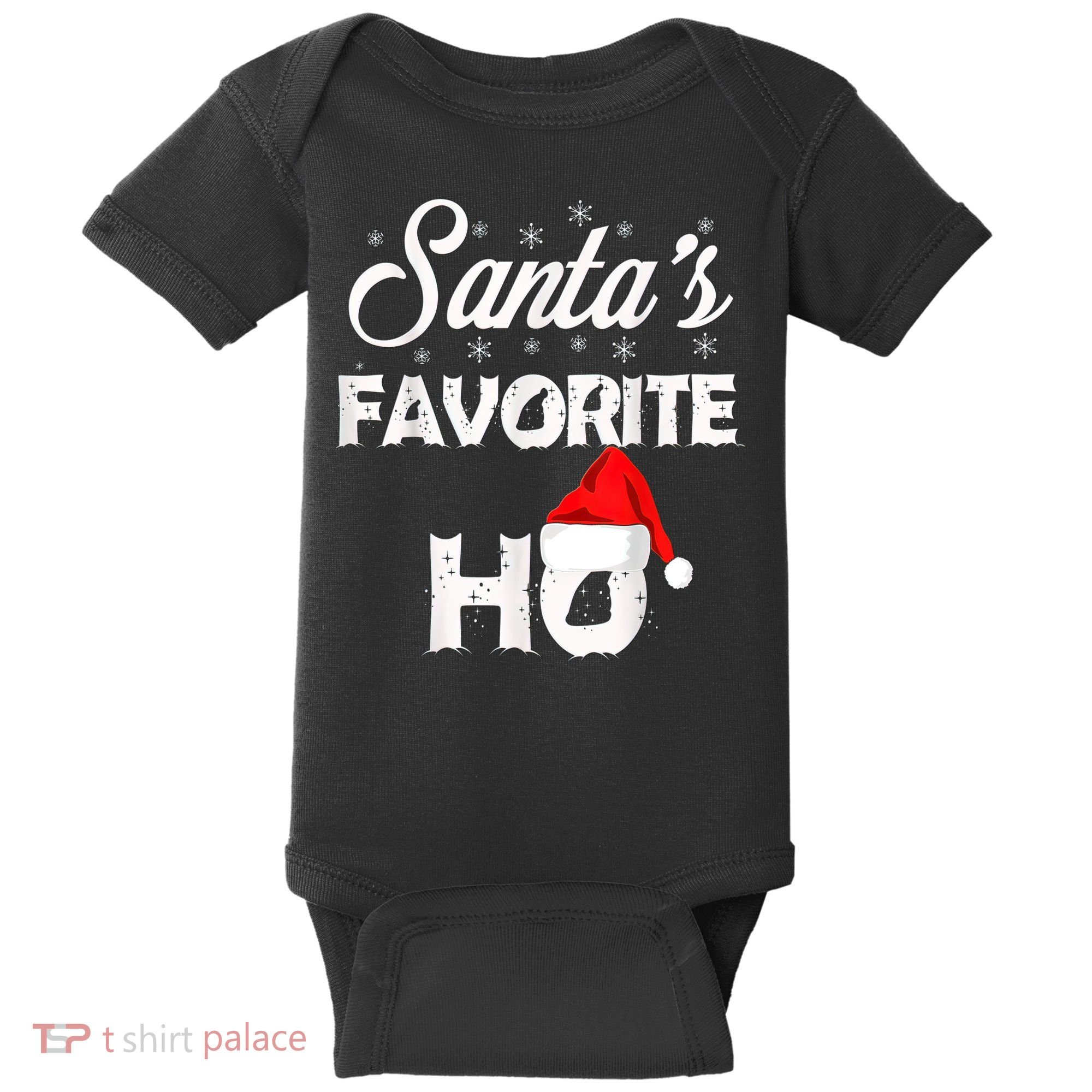 Santa's Favorite Ho Funny Christmas Gift Baby Bodysuit
