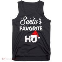 Santa's Favorite Ho Funny Christmas Gift Tank Top thumb 0
