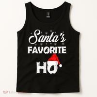 Santa's Favorite Ho Funny Christmas Gift Tank Top thumb 2