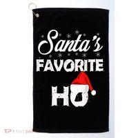 Santa's Favorite Ho Funny Christmas Gift Golf Towel thumb 0