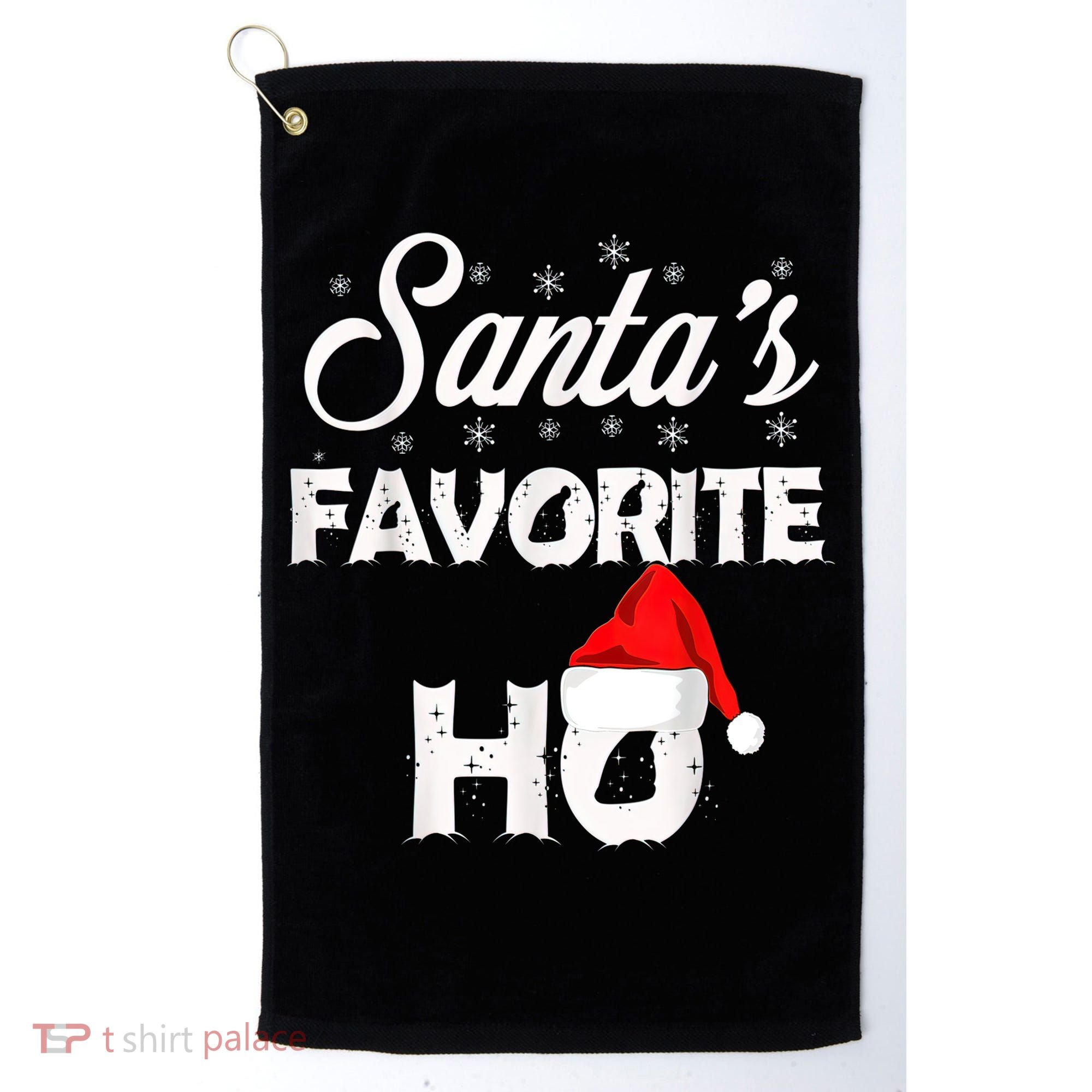 Santa's Favorite Ho Funny Christmas Gift Golf Towel