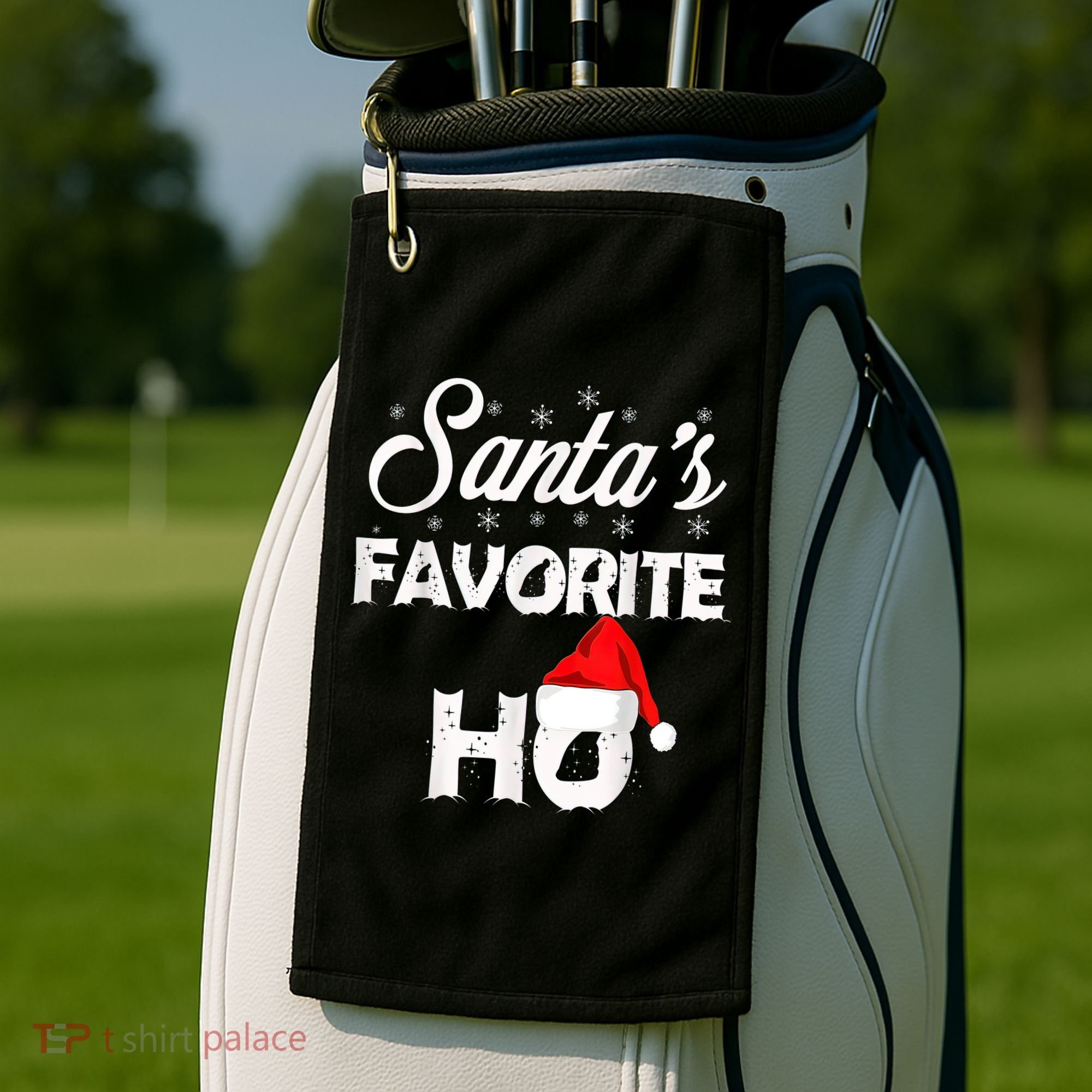 Santa's Favorite Ho Funny Christmas Gift Golf Towel
