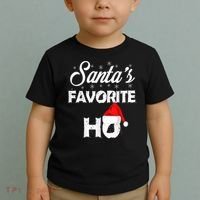 Santa's Favorite Ho Funny Christmas Gift Toddler T-Shirt thumb 2