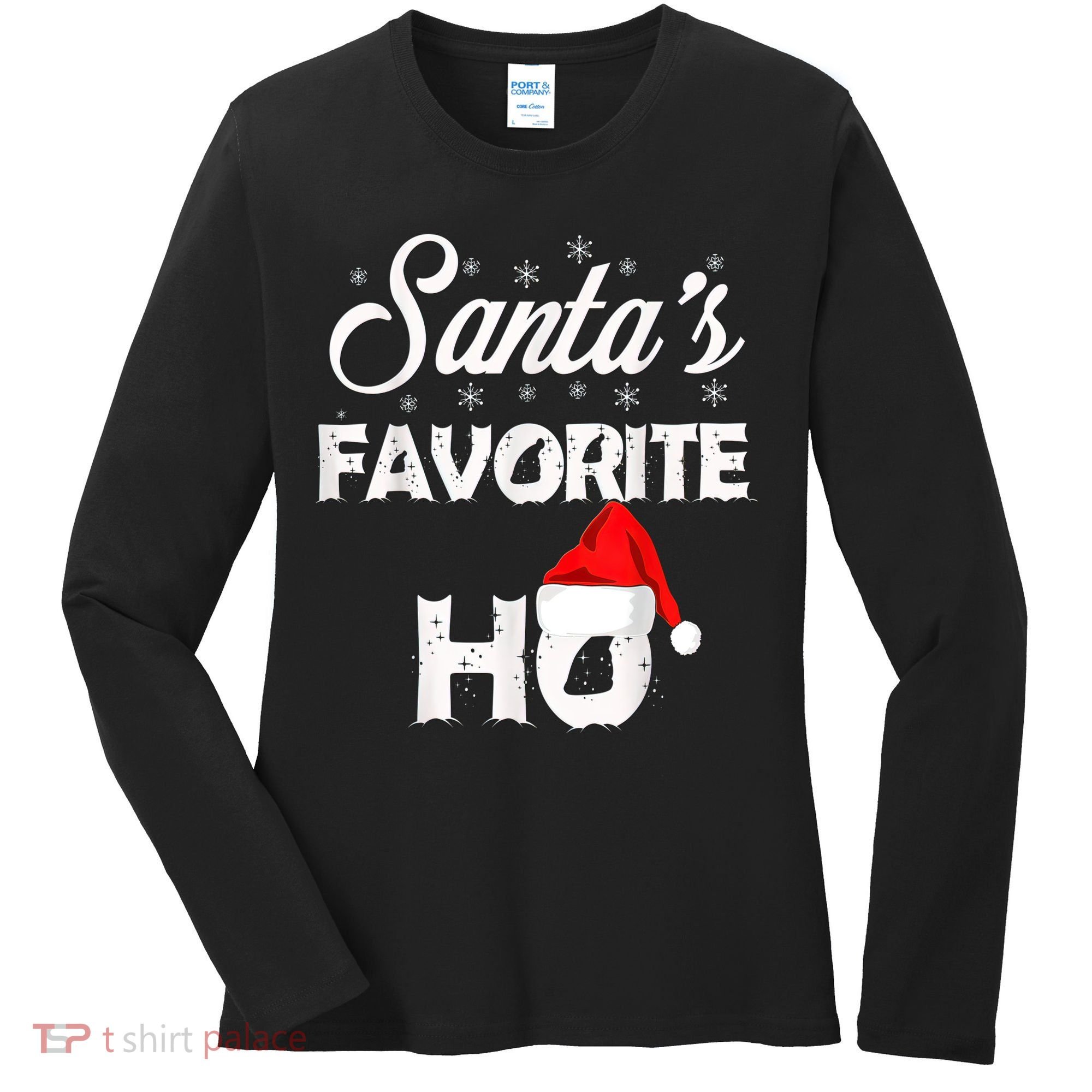 Santa's Favorite Ho Funny Christmas Gift Women's Long Sleeve Shirt