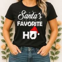 Santa's Favorite Ho Funny Christmas Gift Women's T-Shirt thumb 2