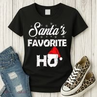 Santa's Favorite Ho Funny Christmas Gift Women's T-Shirt thumb 3