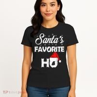 Santa's Favorite Ho Funny Christmas Gift Women's T-Shirt thumb 4