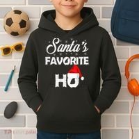 Santa's Favorite Ho Funny Christmas Gift Kids Hoodie thumb 2
