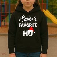 Santa's Favorite Ho Funny Christmas Gift Kids Hoodie thumb 3