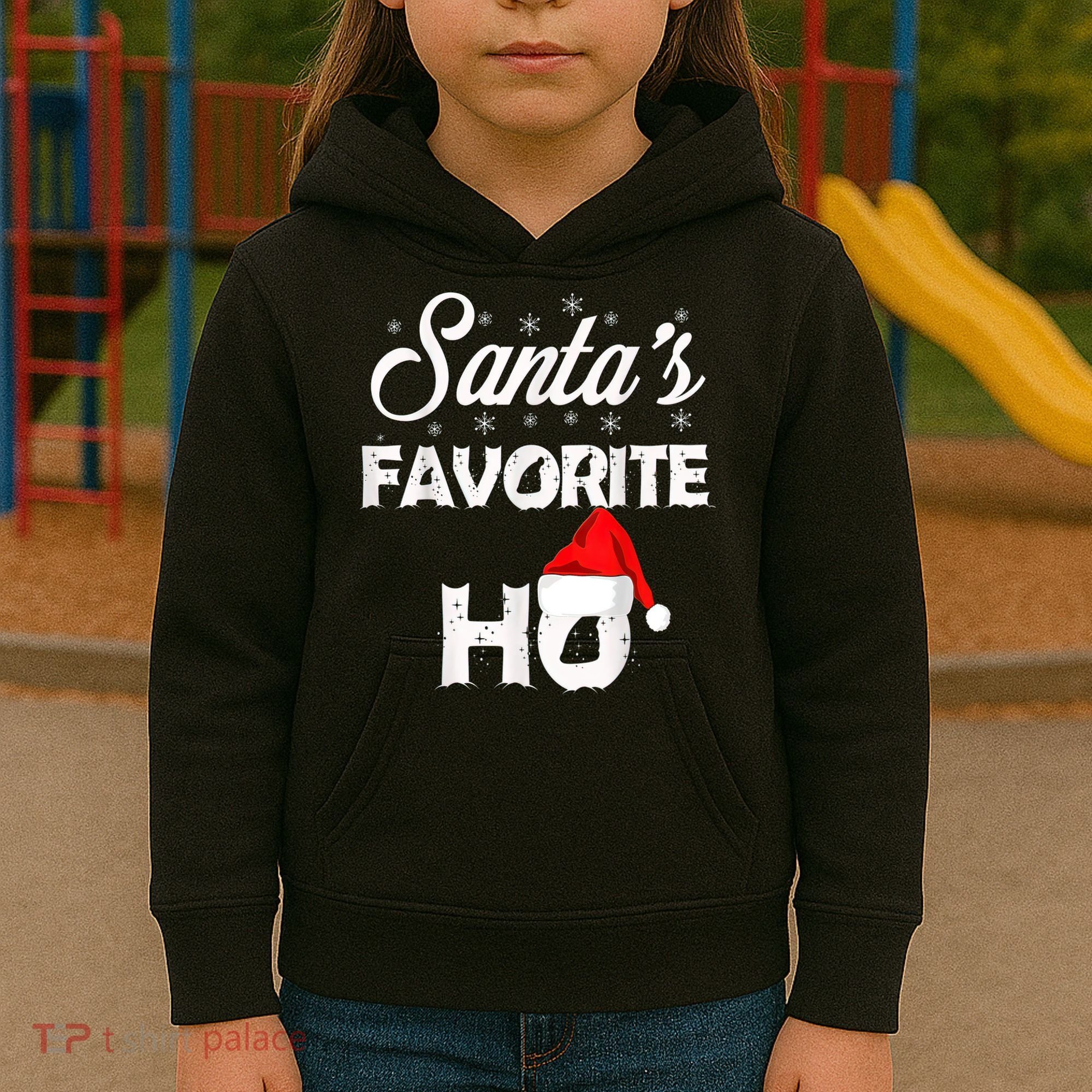 Santa's Favorite Ho Funny Christmas Gift Kids Hoodie