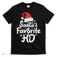 Santa's Favorite Ho Funny Christmas Wo Xmas Santa Hat T-Shirt thumb 0