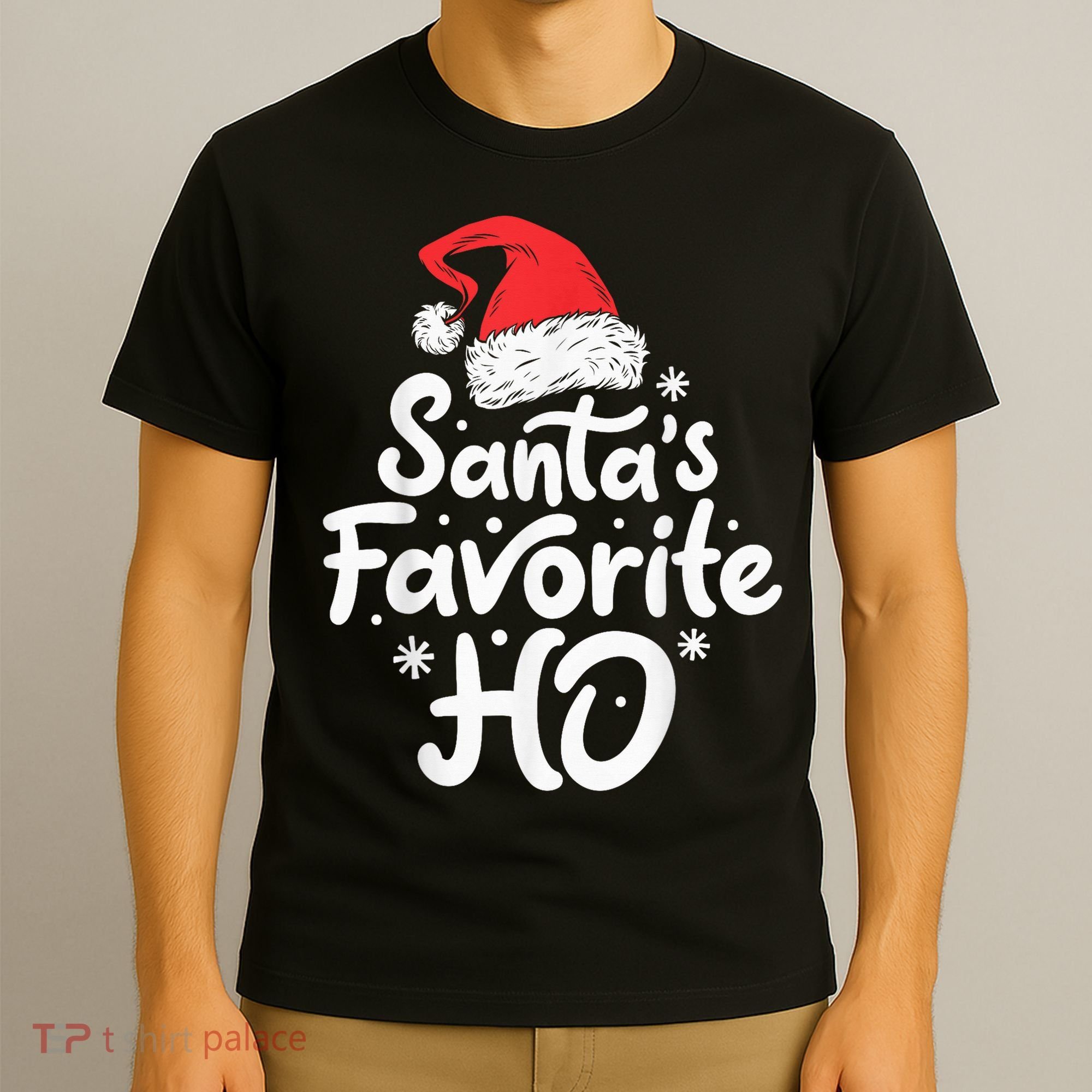 Santa's Favorite Ho Funny Christmas Wo Xmas Santa Hat T-Shirt