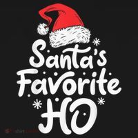 Santa's Favorite Ho Funny Christmas Wo Xmas Santa Hat Women's Tank Top thumb 5