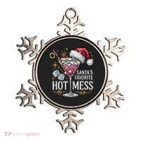 SantaS Favorite Hot Mess Christmas Holiday Margarita Drink Ornament thumb 0