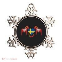 Sweden Flag Heart Swedish Dala Horses Ornament thumb 0