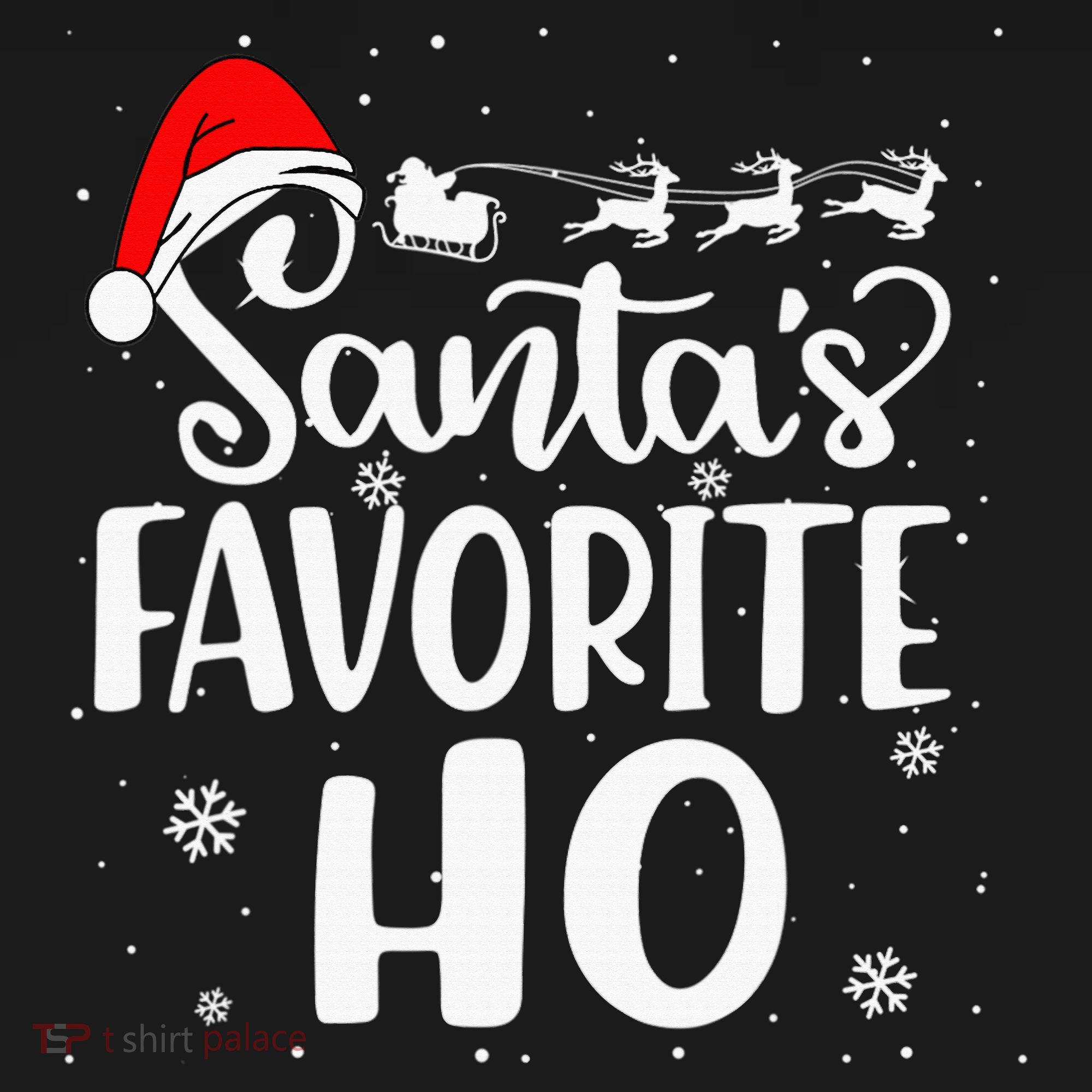 Santa's Favorite Ho Santa Hat Christmas Xmas Pajamas Gifts T-Shirt