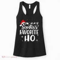 Santa's Favorite Ho Santa Hat Christmas Xmas Pajamas Gifts Women's Tank Top thumb 0