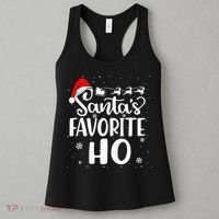 Santa's Favorite Ho Santa Hat Christmas Xmas Pajamas Gifts Women's Tank Top thumb 3