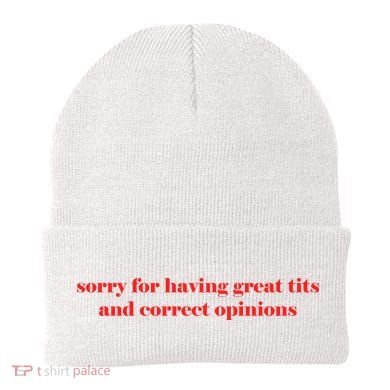 Sorry For Having Great Tits And Correct Opinions Beanie