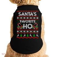 SantaS Favorite Ho Cool Gift Xmas Ugly Christmas Sweater Gift Doggie Tank thumb 0