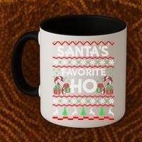 SantaS Favorite Ho Cool Gift Xmas Ugly Christmas Sweater Gift Coffee Mug thumb 2
