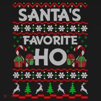 SantaS Favorite Ho Cool Gift Xmas Ugly Christmas Sweater Gift Women's Hoodie thumb 2
