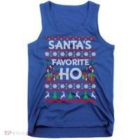 SantaS Favorite Ho Cool Gift Xmas Ugly Christmas Sweater Gift Tank Top thumb 0