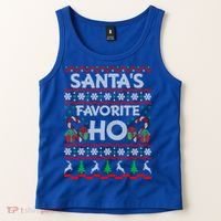 SantaS Favorite Ho Cool Gift Xmas Ugly Christmas Sweater Gift Tank Top thumb 2