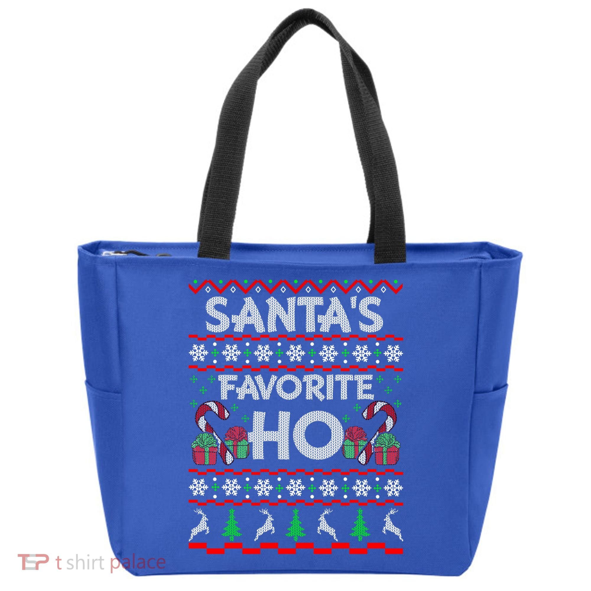 SantaS Favorite Ho Cool Gift Xmas Ugly Christmas Sweater Gift Tote Bag