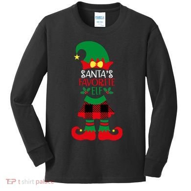Santa's Favorite Helper Kids Long Sleeve Shirt
