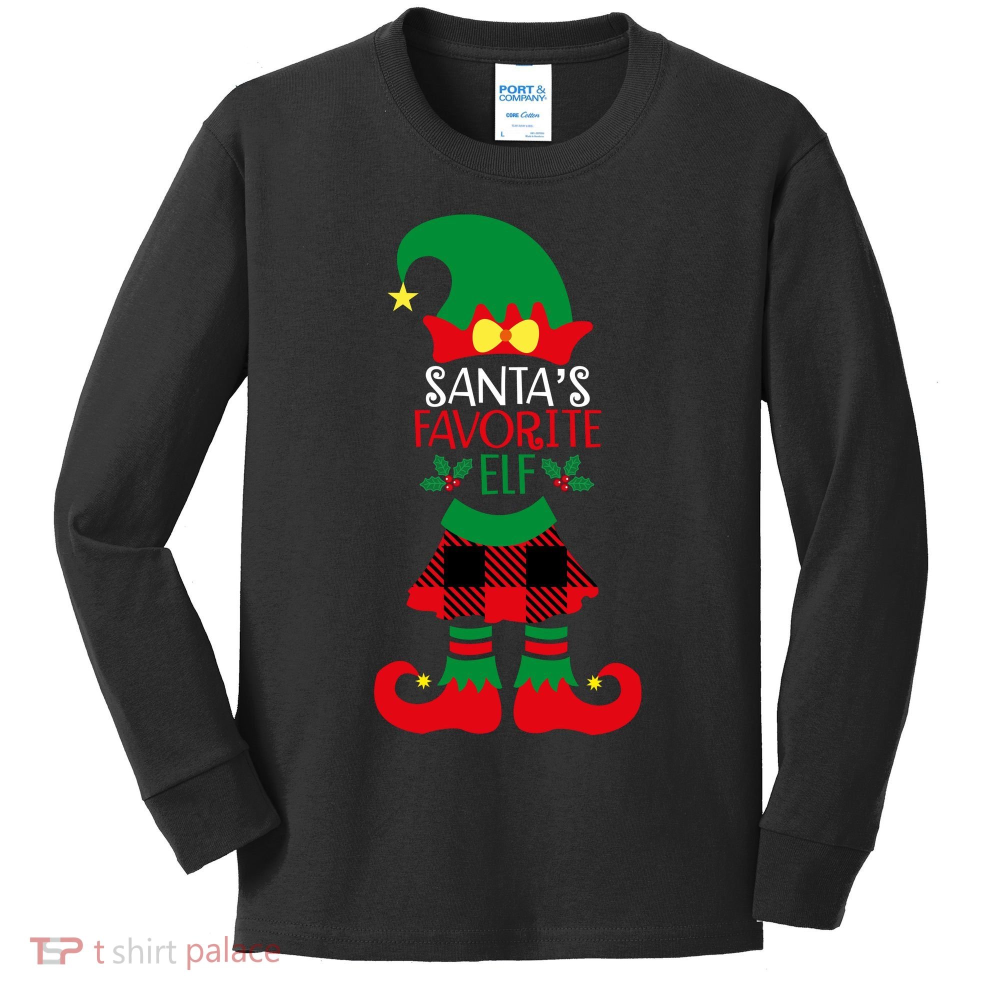 Santa's Favorite Helper Kids Long Sleeve Shirt