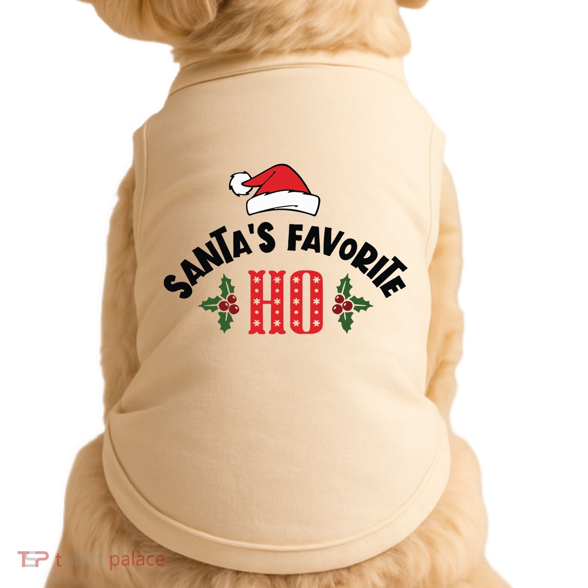 SantaS Favorite Ho Christmas Doggie Tank