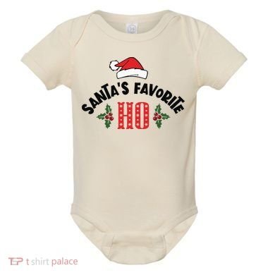 SantaS Favorite Ho Christmas Baby Bodysuit