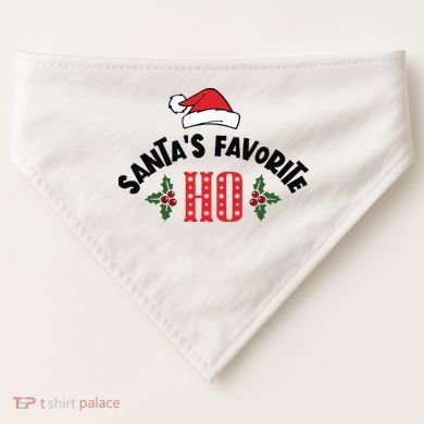 SantaS Favorite Ho Christmas USA-Made Doggie Bandana
