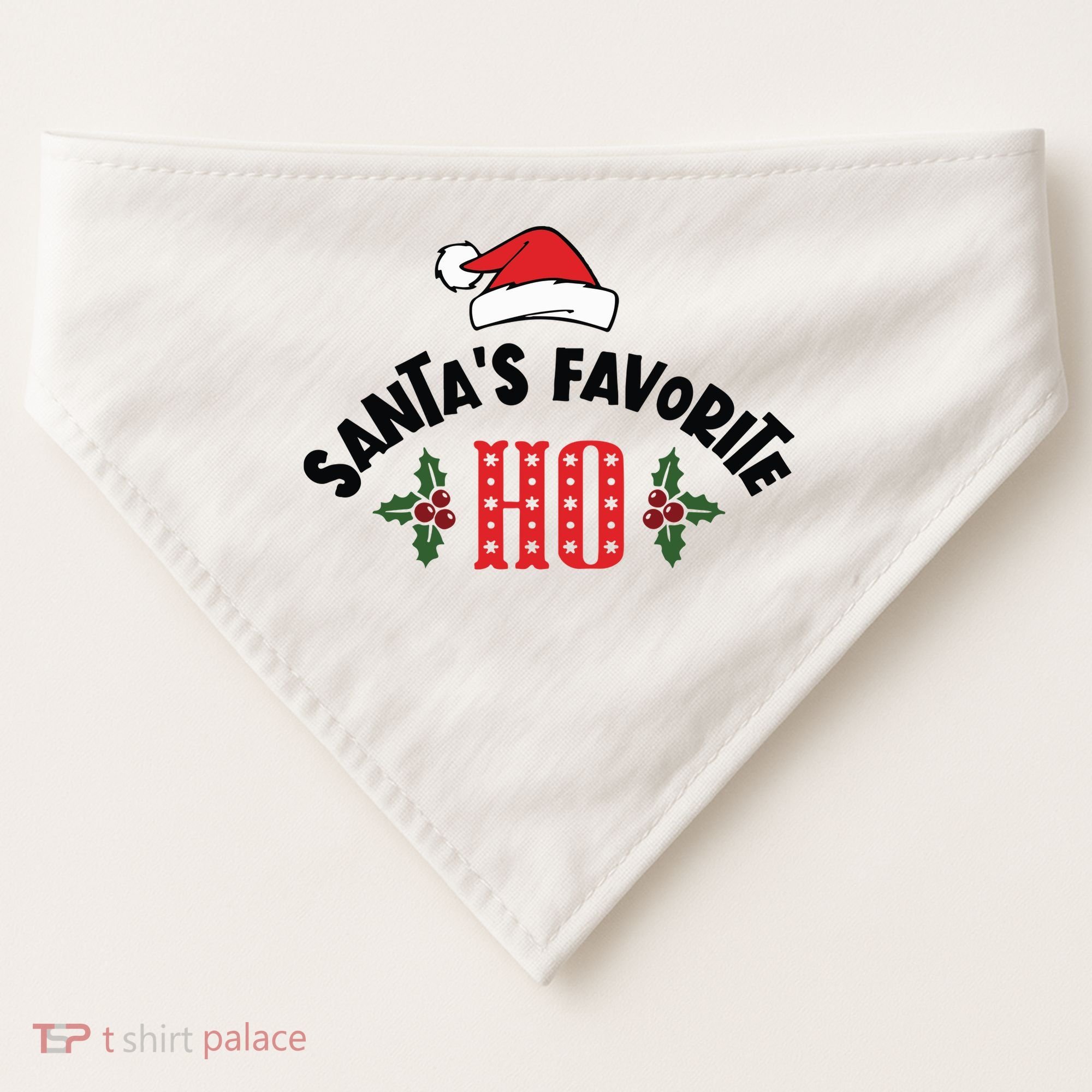 SantaS Favorite Ho Christmas USA-Made Doggie Bandana