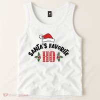 SantaS Favorite Ho Christmas Tank Top thumb 2