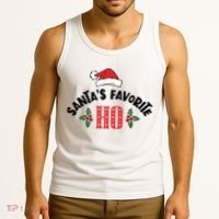 SantaS Favorite Ho Christmas Tank Top thumb 3