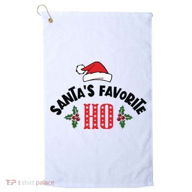 SantaS Favorite Ho Christmas Golf Towel