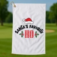 SantaS Favorite Ho Christmas Golf Towel thumb 1