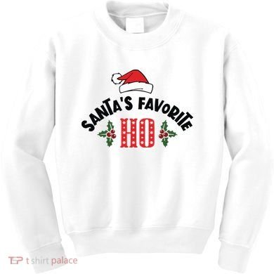 SantaS Favorite Ho Christmas Kids Sweatshirt