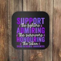 Support Fighters Honouring Taken Drug Overdose Awareness Coaster thumb 0