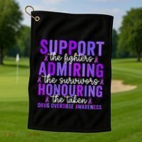 Support Fighters Honouring Taken Drug Overdose Awareness Golf Towel thumb 1