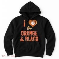 San Francisco I Love The Orange And Black Baseball Hoodie thumb 0