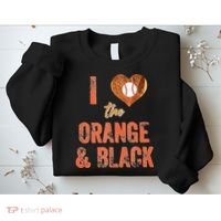 San Francisco I Love The Orange And Black Baseball Sweatshirt thumb 2