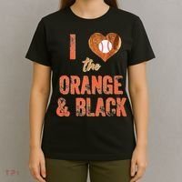 San Francisco I Love The Orange And Black Baseball T-Shirt thumb 4