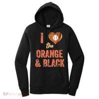 San Francisco I Love The Orange And Black Baseball Women's Hoodie thumb 0