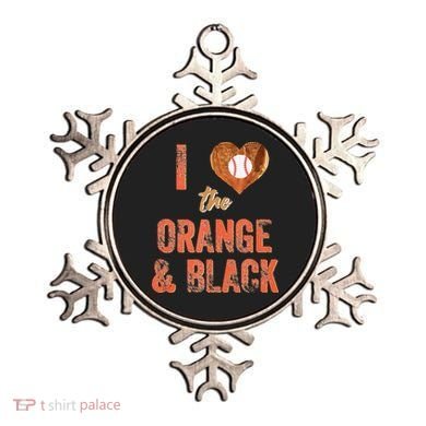 San Francisco I Love The Orange And Black Baseball Ornament