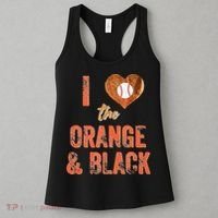 San Francisco I Love The Orange And Black Baseball Women's Tank Top thumb 3