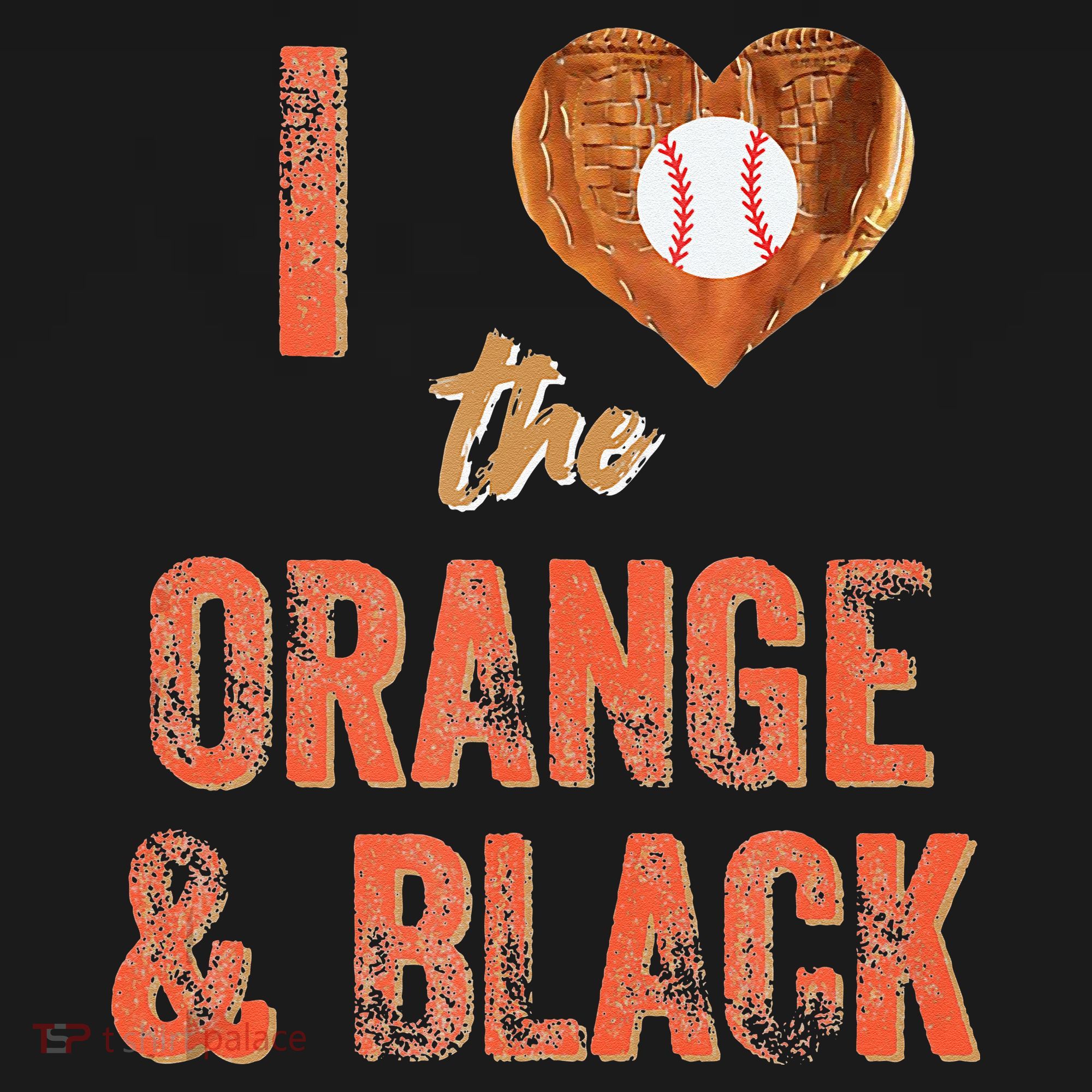 San Francisco I Love The Orange And Black Baseball Women's Tank Top